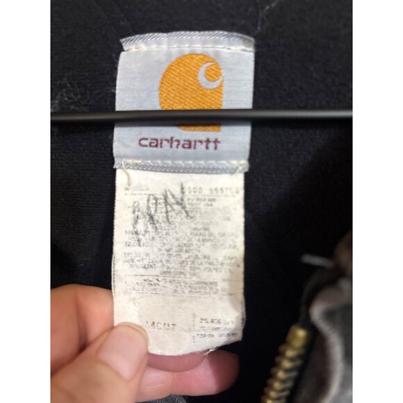 Vintage 90s Carhartt Mens 2XL Regular Distressed Gray Jacket Made in USA - Picture 3 of 8